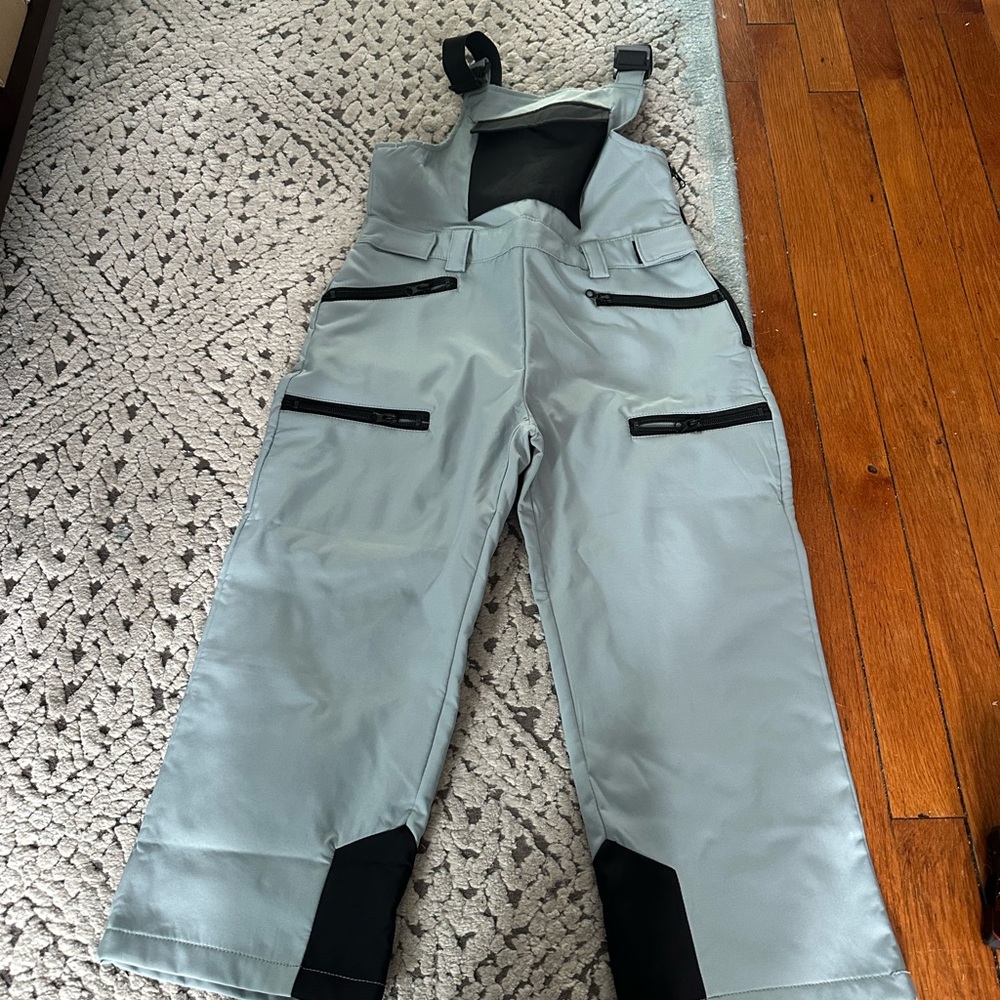Gray Snow Bib Overalls